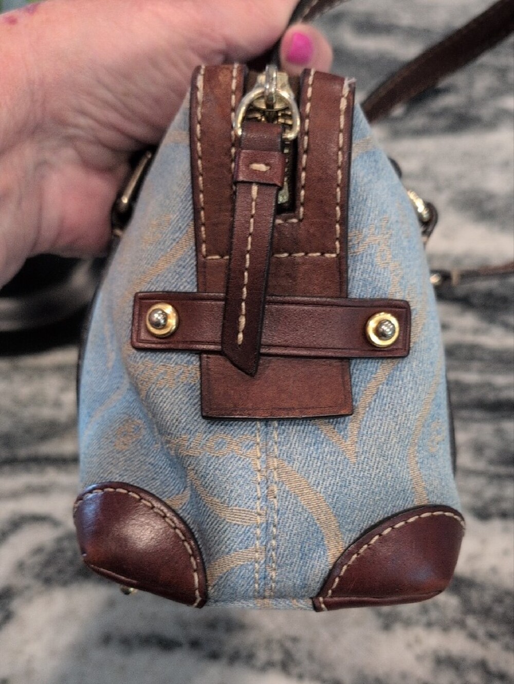 Dooney & Bourke Anniversary Signature Hearts Mini Tote - Picture 5 of 10